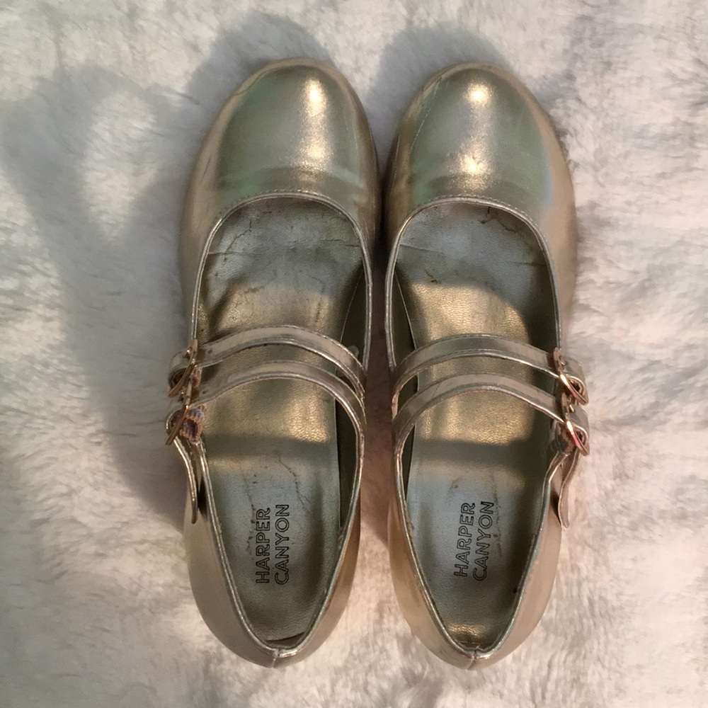 Gold heels for your little fashionista.